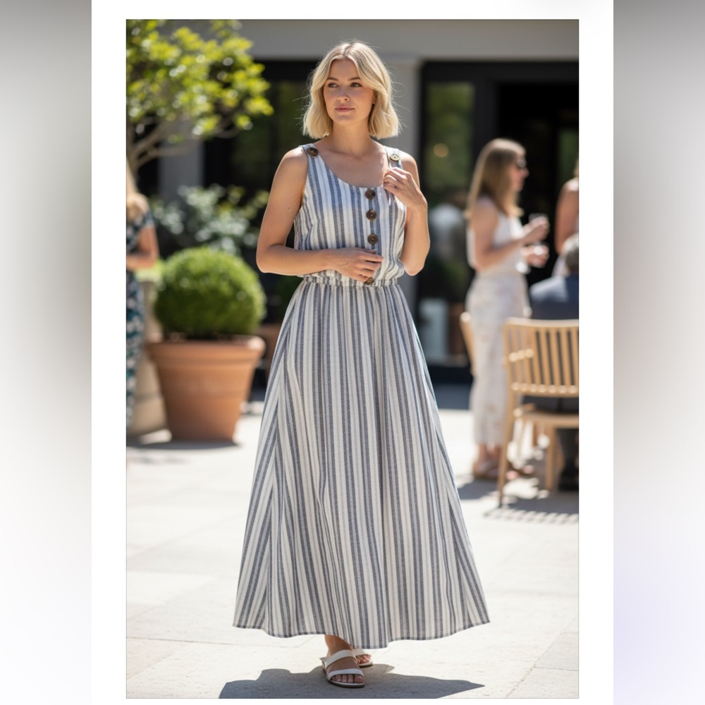 Derek heart cute as can be striped maxi ! New